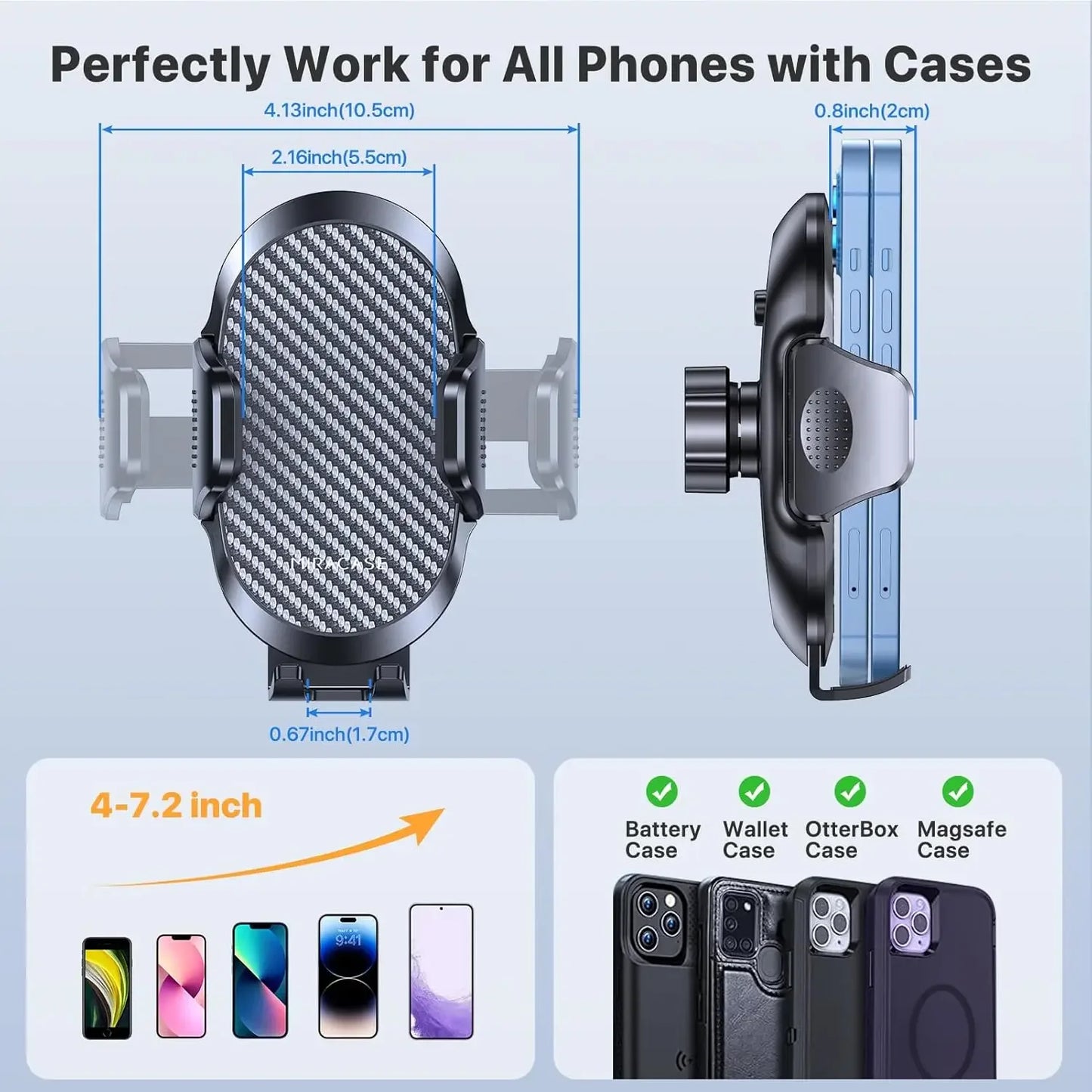 Car Phone Holder Phone Holders for Your Car with Metal Hook Clip Air Vent Cell Phone Stand Car Mount Universal