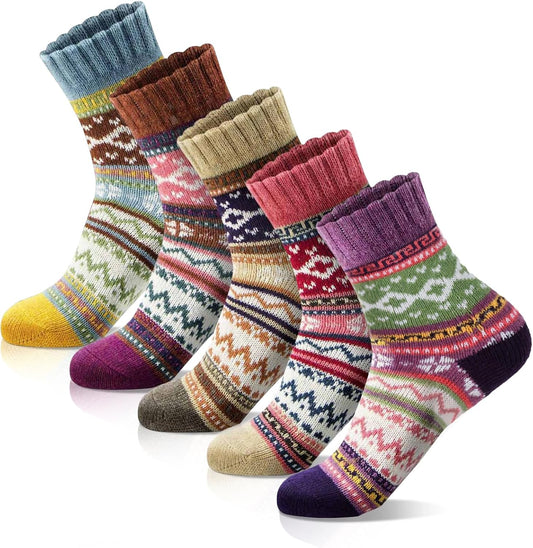 Socks for Women - Christmas Gifts for Women - Stocking Stuffers - Thick Wool Soft Warm Cozy Crew Womens Socks