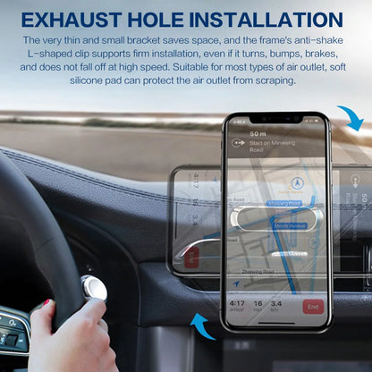 STONEGO Metal Magnetic Phone Holder 360 rotating Car Phone Holder Stand Zinc Alloy Magnet Car Support Mount cellphone holder