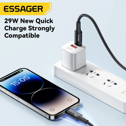 Essager USB C Cable For IPhone 14 13 12 11 pro Max 8 Plus 20W Fast Charging Cable Type C To Lighting Date Wire For iPad Macbook