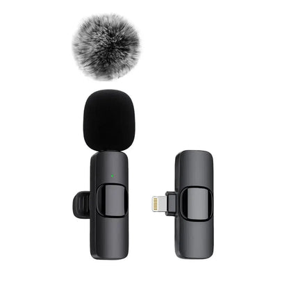 K60 NEW Wireless Lavalier Microphone Audio Video Recording Mini Mic For iPhone Android Laptop Gaming Mobile Phone Microphone