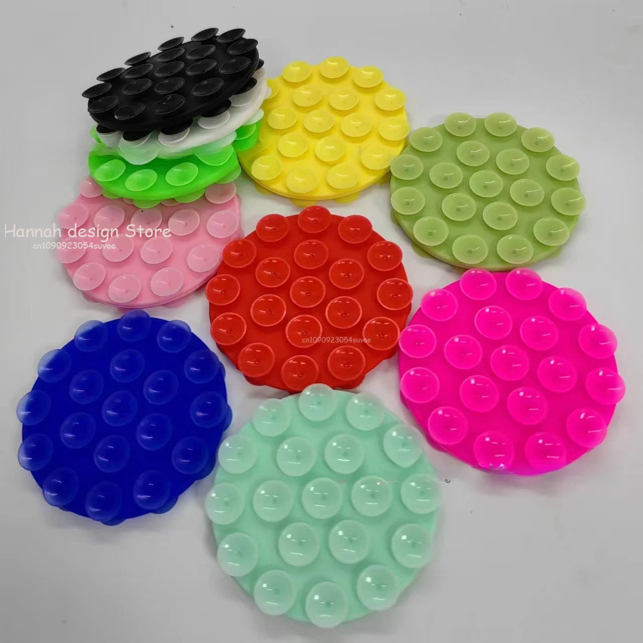 Portable Silicone Suction Cup Back Adhesive Wireless Power Bank Car Anti Slip Universal Mobile Phone Double-sided Holder