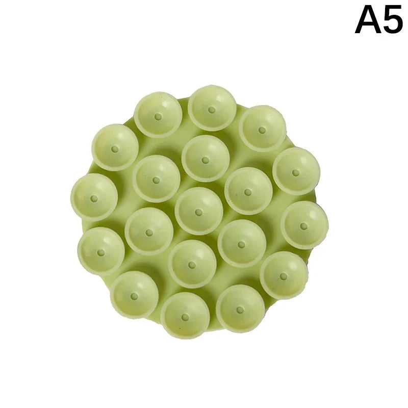 Portable Silicone Suction Cup Back Adhesive Wireless Power Bank Car Anti Slip Universal Mobile Phone Double-sided Holder